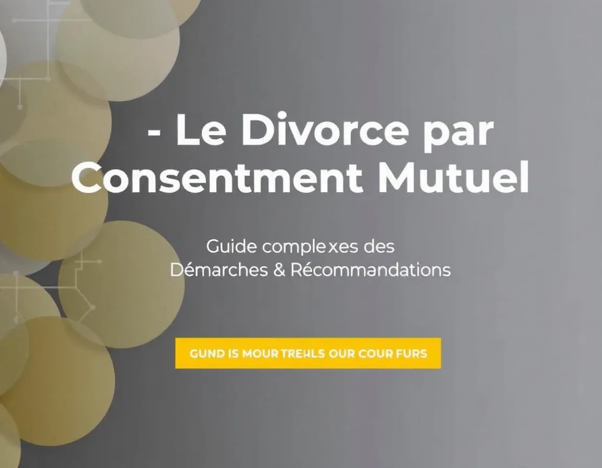 Le Divorce par Consentement Mutuel : Guide Complet des Démarches et Recommandations
